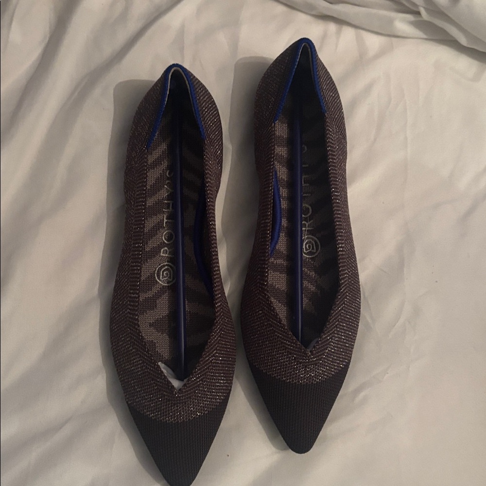 Rothy's Elegant Black and Blue Flats